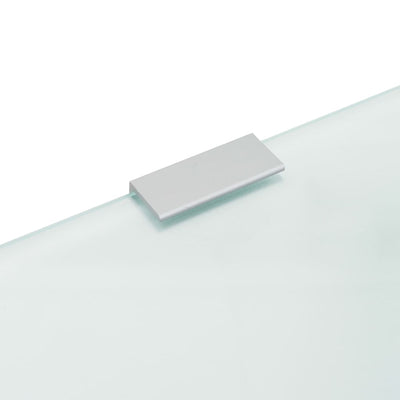 vidaXL Wall-mounted Urinal Privacy Screen 90x40 cm Tempered Glass