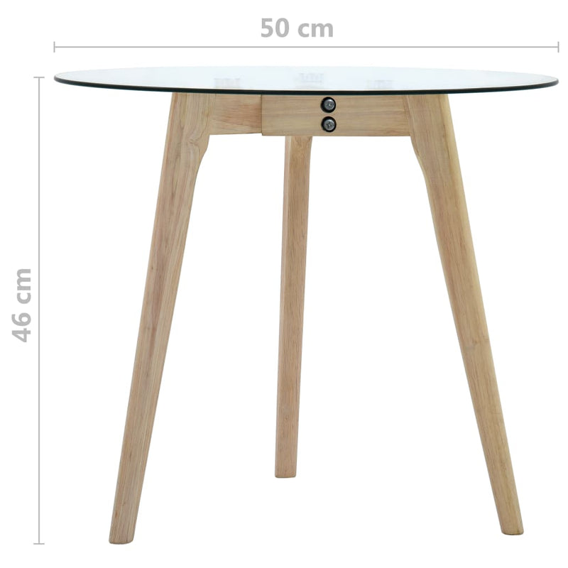 vidaXL Side Table Set 2 pcs Tempered Glass