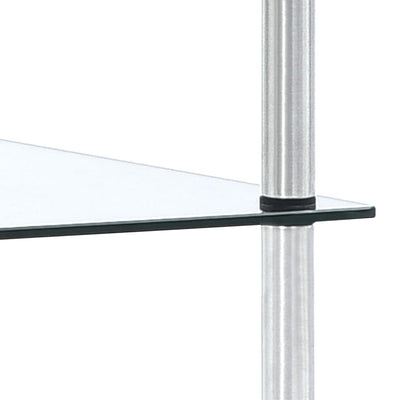 vidaXL 5-Tier Shelf Transparent 40x40x130 cm Tempered Glass