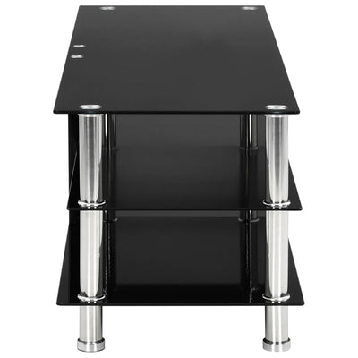 vidaXL TV Stand Transparent 120x40x40 cm Tempered Glass