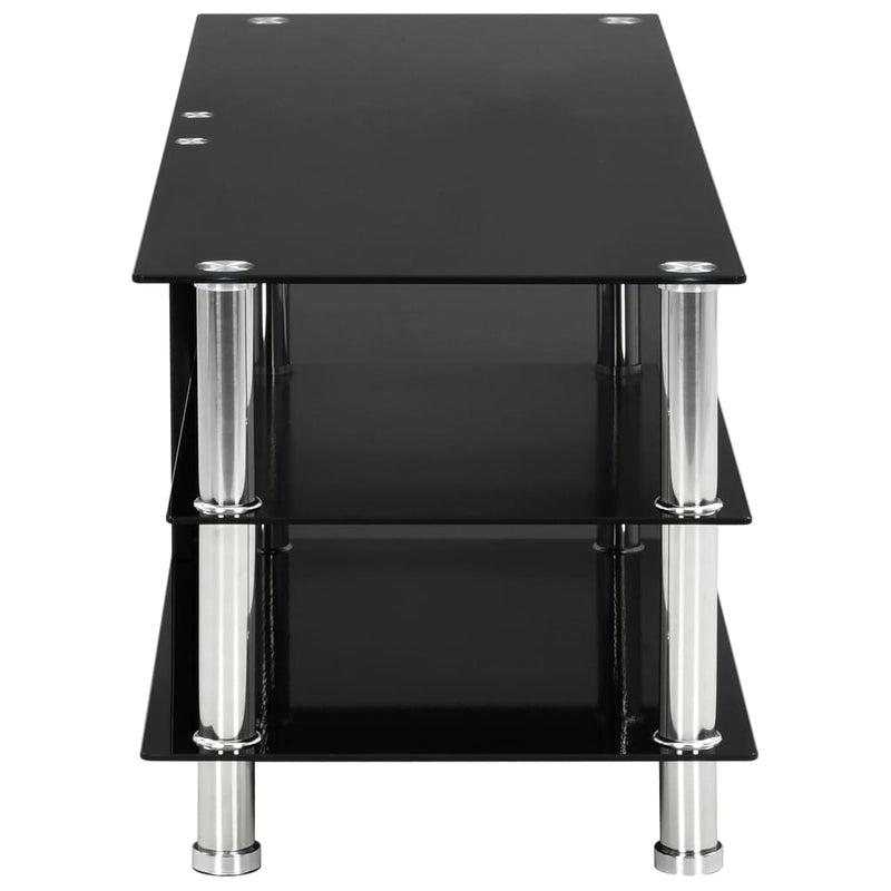 vidaXL TV Stand Transparent 120x40x40 cm Tempered Glass