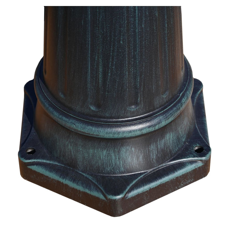 vidaXL Garden Light Post 3-arms 215 cm Dark Green/Black Aluminium