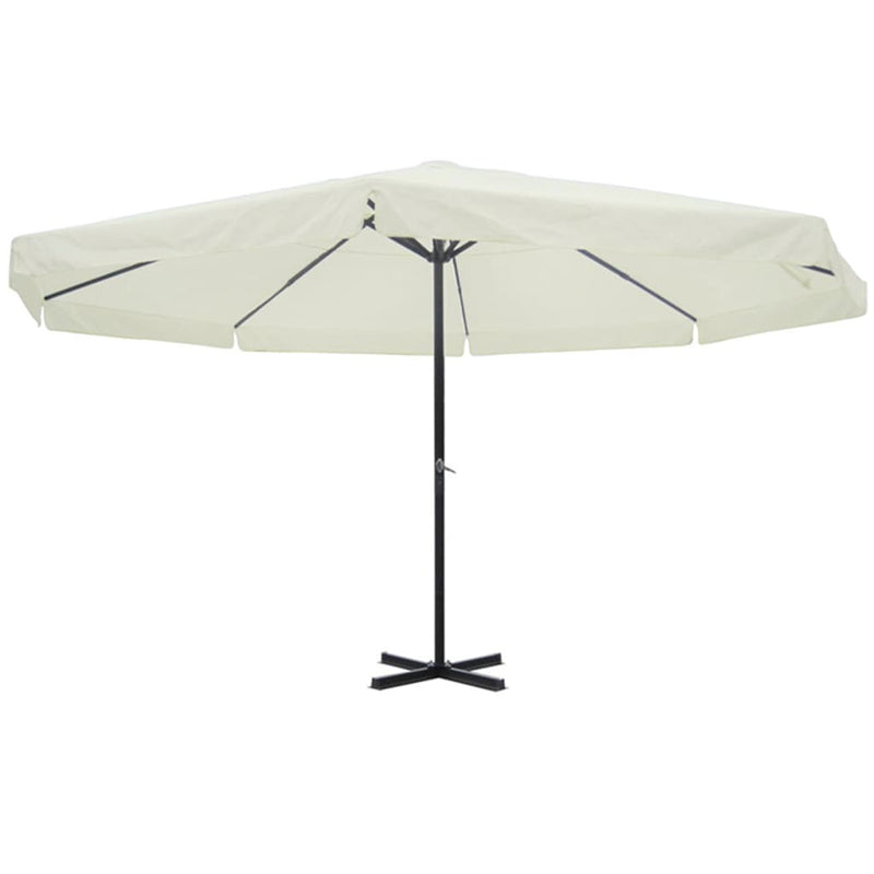 vidaXL Parasol Samos 500 cm Aluminium White