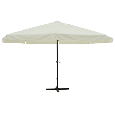 vidaXL Parasol Samos 500 cm Aluminium White