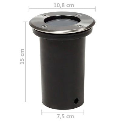 vidaXL Outdoor Ground Lights 3 pcs Round