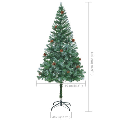 vidaXL Artificial Christmas Tree with Pinecones 180 cm