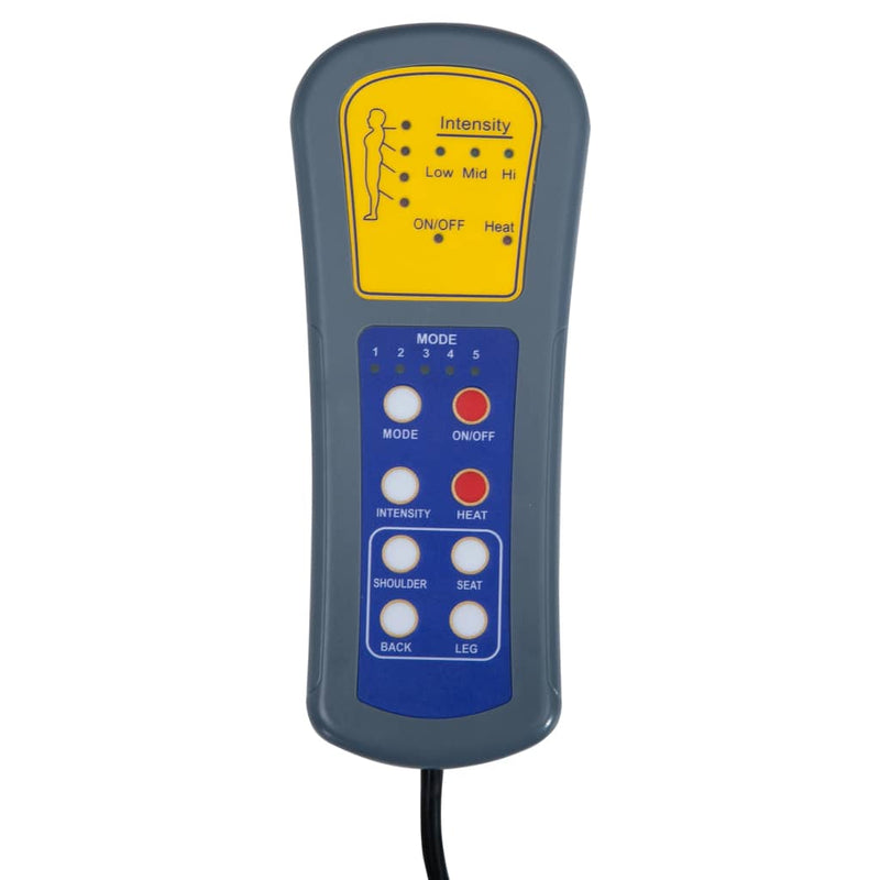 vidaXL Massage Chair Black Faux Leather