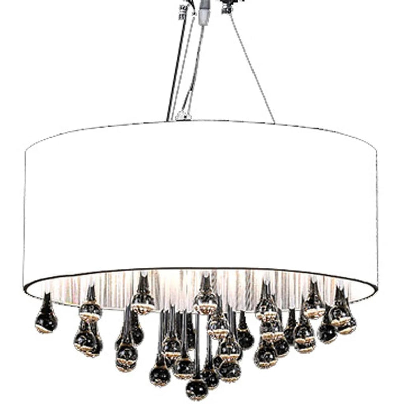 vidaXL Chandelier with 85 Crystals White
