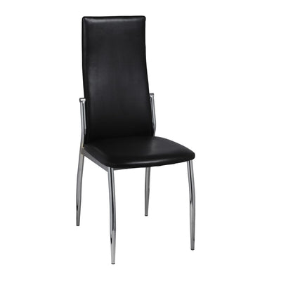 vidaXL Dining Chairs 2 pcs Black Faux Leather