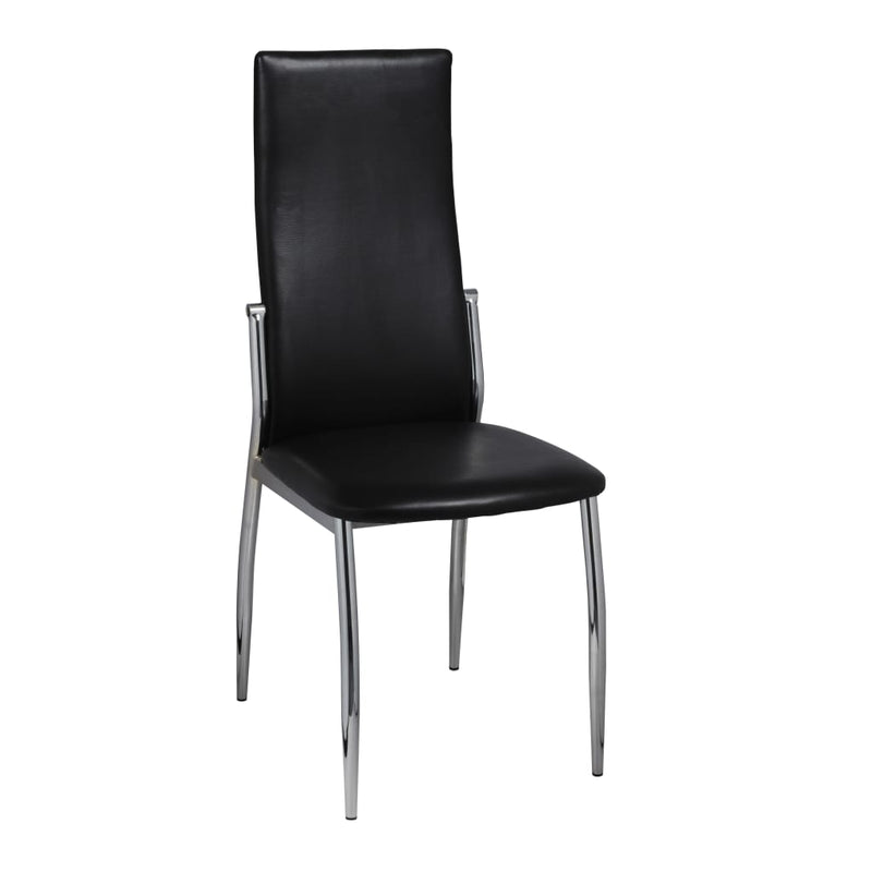 vidaXL Dining Chairs 2 pcs Black Faux Leather