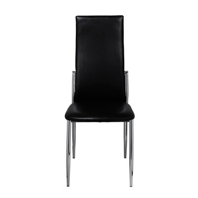 vidaXL Dining Chairs 2 pcs Black Faux Leather