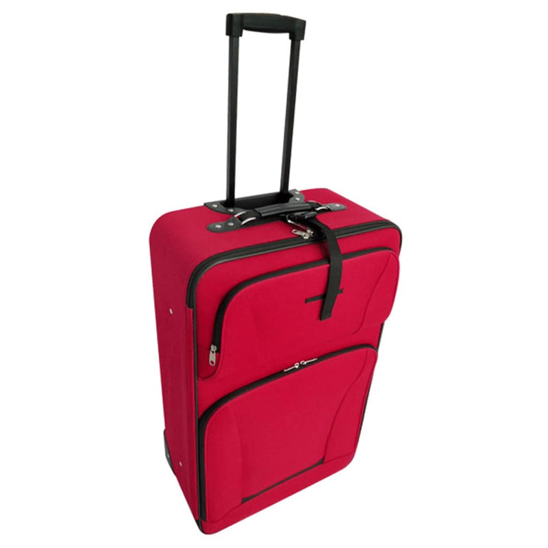 5 Piece Travel Luggage Set Red