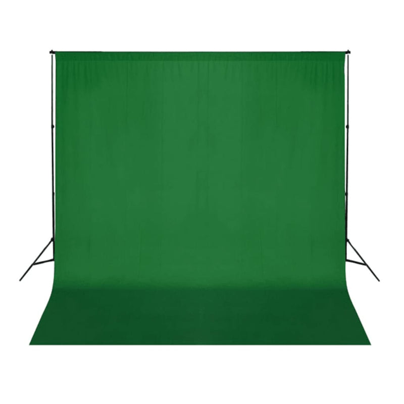 vidaXL Backdrop Cotton without Stand Green 300x300 cm Chroma Key