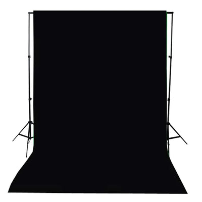 vidaXL Backdrop Cotton without Stand Black 300x300 cm