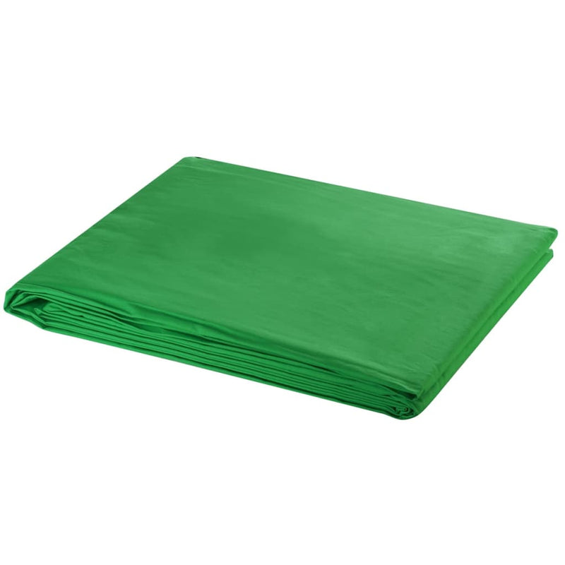 vidaXL Backdrop Cotton without Stand Green 600x300 cm Chroma Key