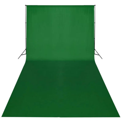 vidaXL Backdrop Cotton without Stand Green 600x300 cm Chroma Key