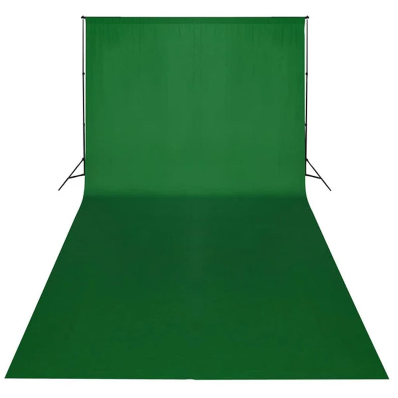 vidaXL Backdrop Cotton without Stand Green 600x300 cm Chroma Key