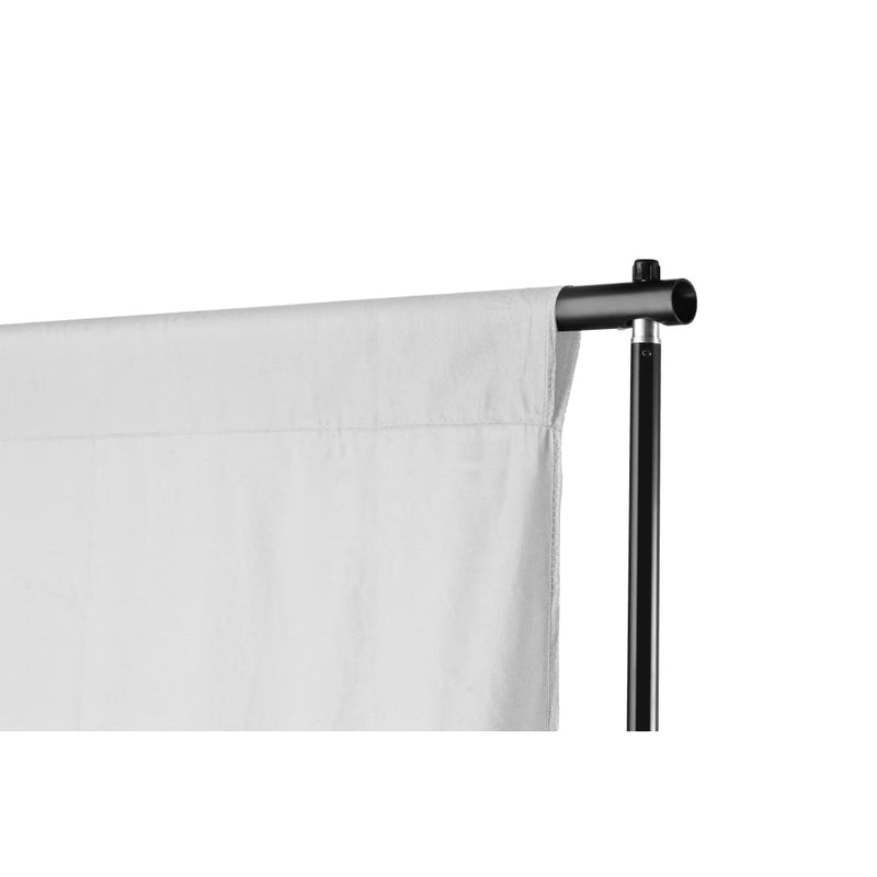 vidaXL Telescopic Background Support System + White Backdrop 3x5 m