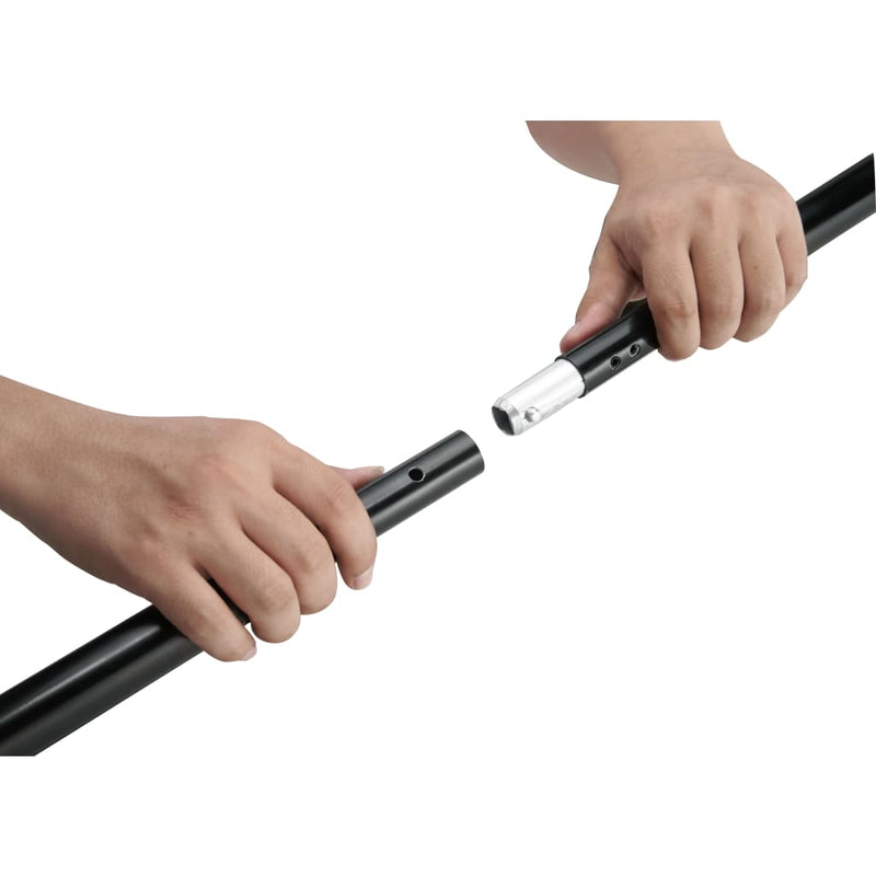 vidaXL Telescopic Background Support System + White Backdrop 3x5 m