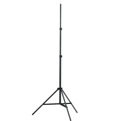 vidaXL Telescopic Background Support System + White Backdrop 3x5 m