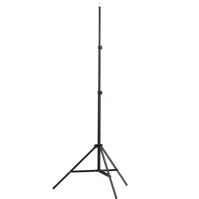 vidaXL Telescopic Background Support System + White Backdrop 3x5 m