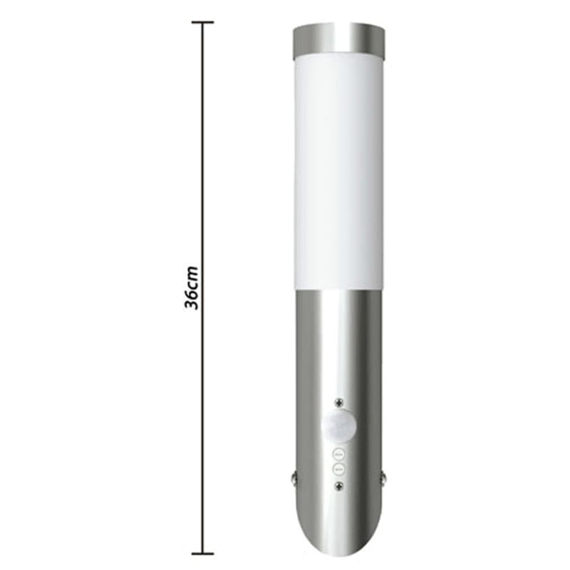 2 Motion Detector Stainless Steel Wall Lights