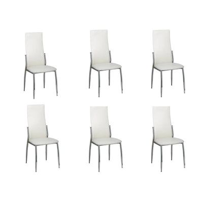 vidaXL Dining Chairs 6 pcs Black Faux Leather