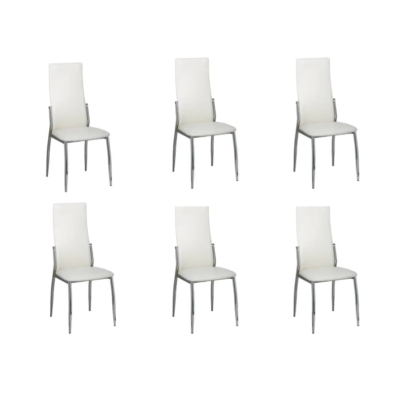 vidaXL Dining Chairs 6 pcs Black Faux Leather