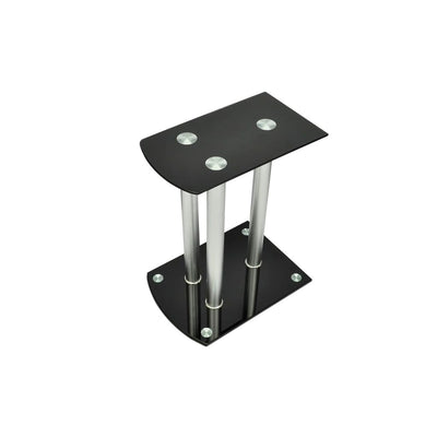 Aluminum Speaker Stands Transparent Safety Glass 2pcs