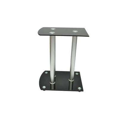Aluminum Speaker Stands Transparent Safety Glass 2pcs