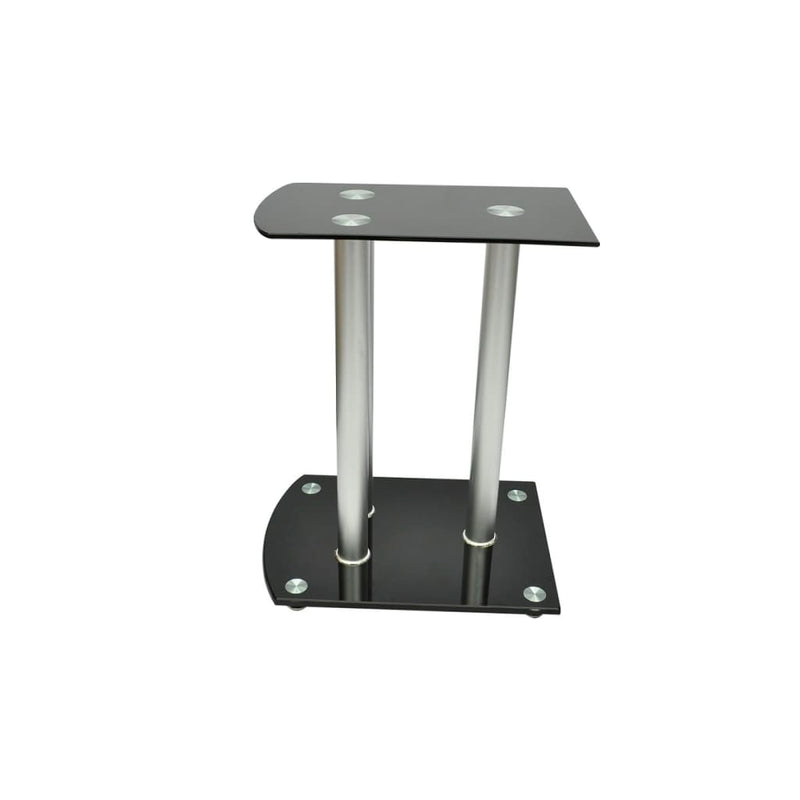 Aluminum Speaker Stands Transparent Safety Glass 2pcs