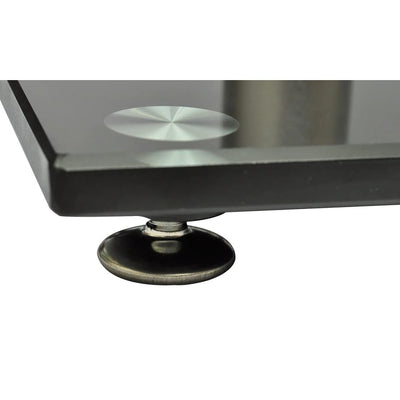 Aluminum Speaker Stands Transparent Safety Glass 2pcs