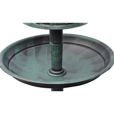 vidaXL Bird Bath/ Feeder with Solar Light