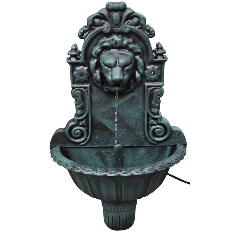 vidaXL Wall Fountain Lion Head Design Bronze