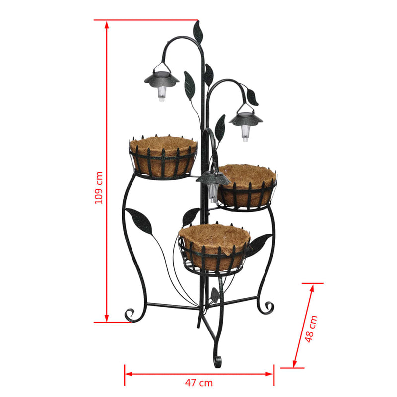 vidaXL Planter with 3 Baskets