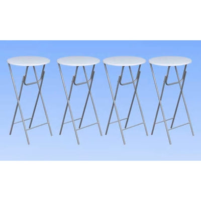 vidaXL Bar Tables 4 pcs with MDF Tabletop White