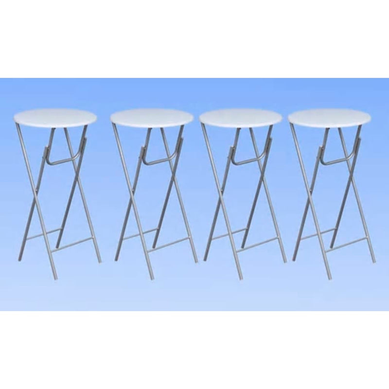 vidaXL Bar Tables 4 pcs with MDF Tabletop White