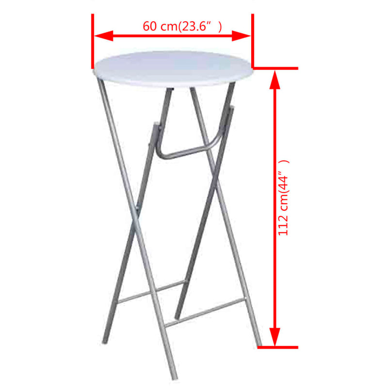 vidaXL Bar Tables 4 pcs with MDF Tabletop White