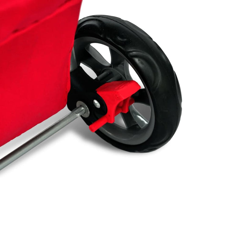 vidaXL Pet Stroller Travel Carrier Red Folding