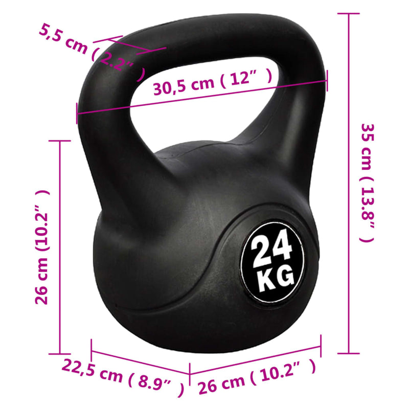 vidaXL 24 KG Vinyl Kettlebell