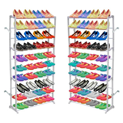 vidaXL 10-tier Shoe Rack 2 pcs