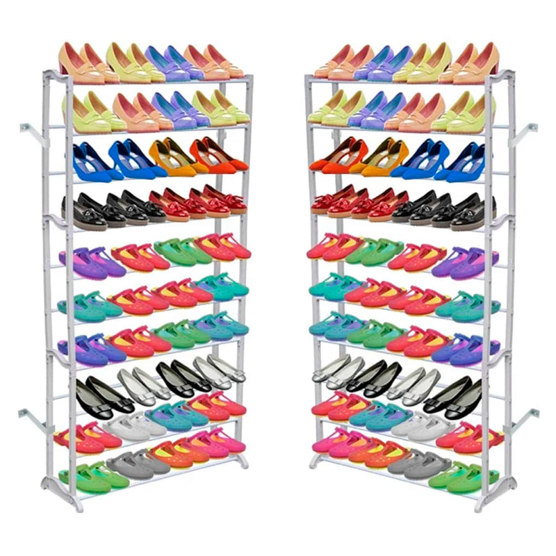 vidaXL 10-tier Shoe Rack 2 pcs
