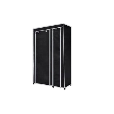 vidaXL Wardrobes 2 pcs Black Fabric