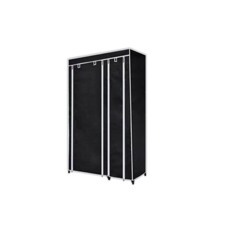 vidaXL Wardrobes 2 pcs Black Fabric