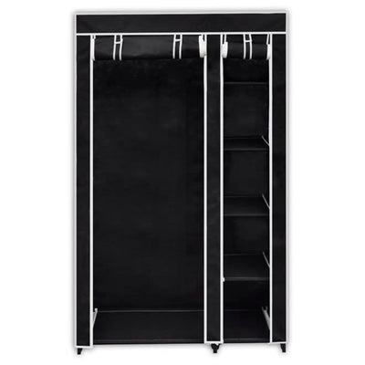 vidaXL Wardrobes 2 pcs Black Fabric