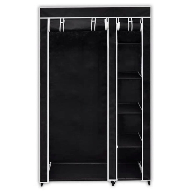vidaXL Wardrobes 2 pcs Black Fabric