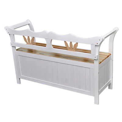 vidaXL Storage Bench 126x42x75 cm Wood White