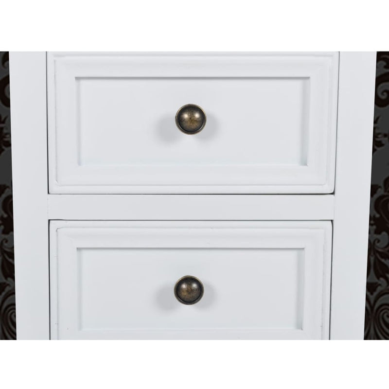 vidaXL Nightstands 2 pcs with 2 Drawers MDF White