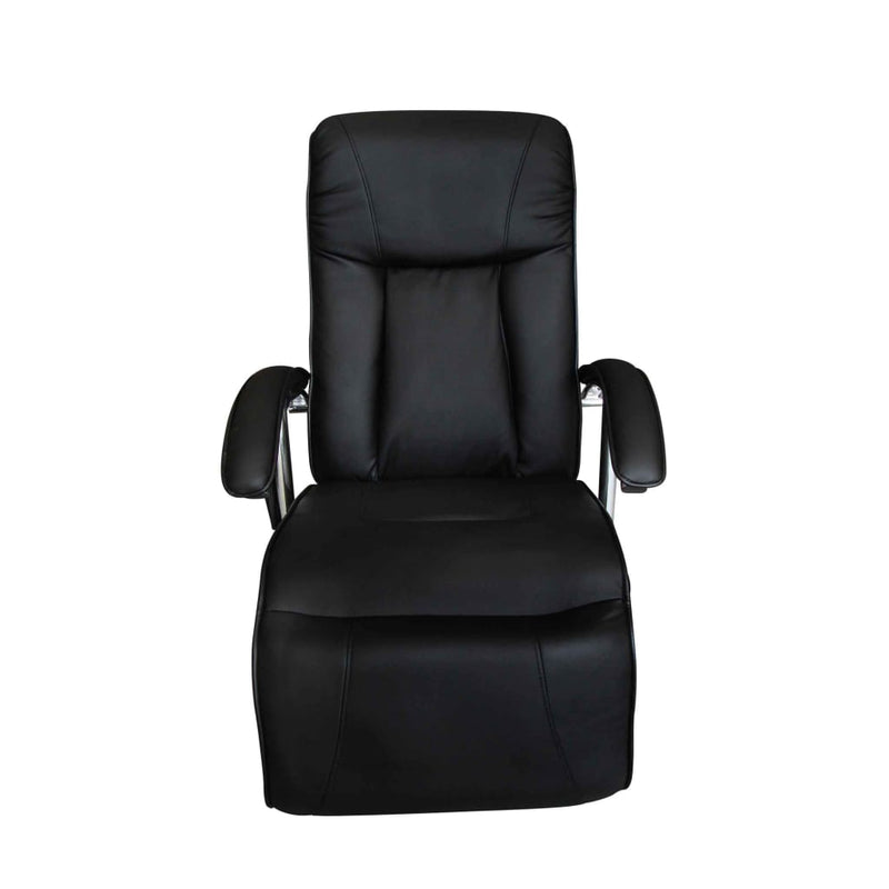 vidaXL Massage Chair Black Faux Leather