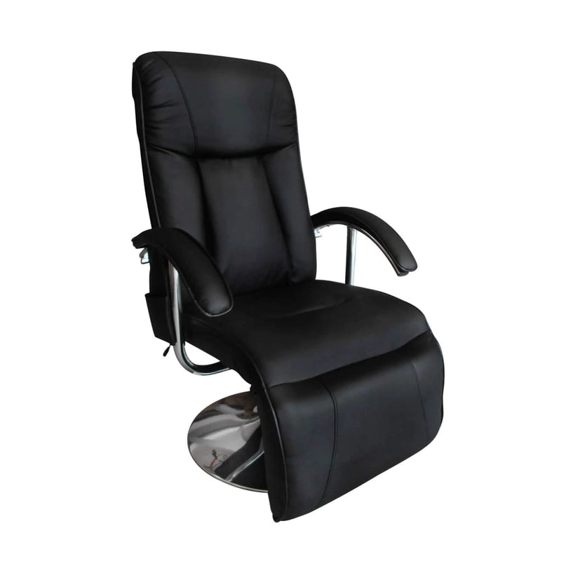 vidaXL Massage Chair Black Faux Leather